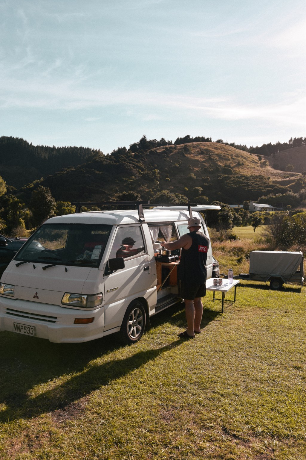 Camping at Waipatiki beach, Hawkes Bay